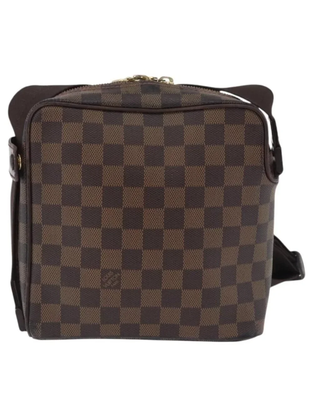 Authentic LOUIS VUITTON Damier Ebene Olaf PM Shoulder Bag N41442 LV